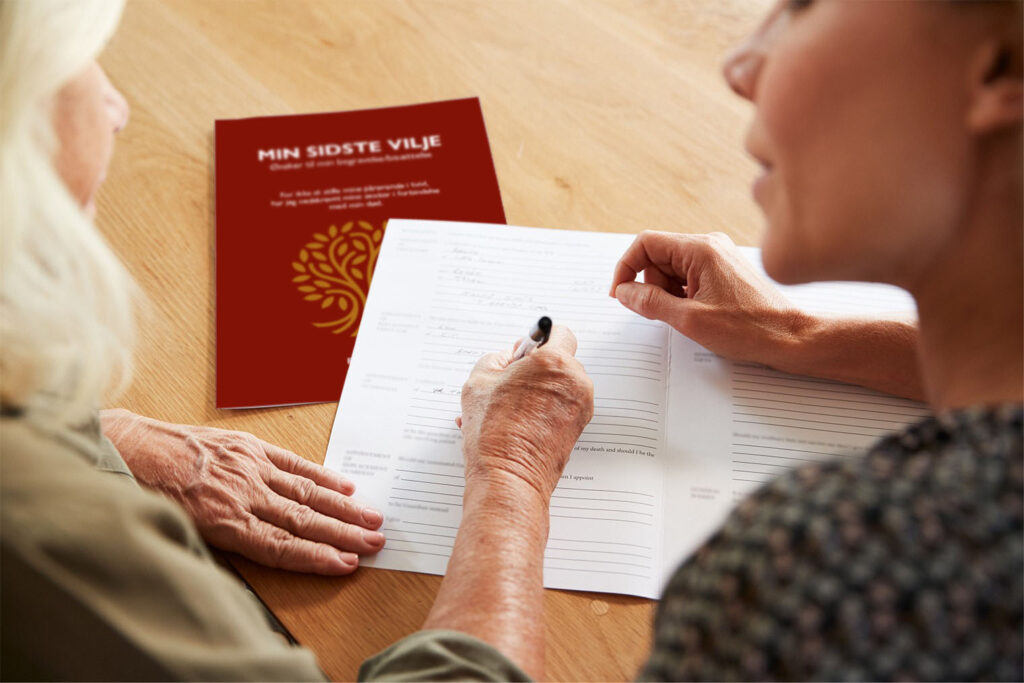 Familie udfylder Min Sidste Vilje sammen
